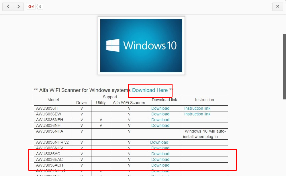 Guía instalación AWUS036AC Windows 10
