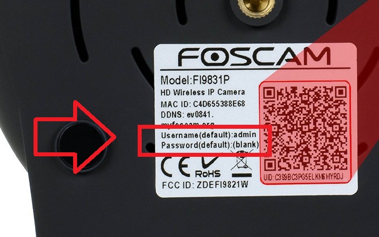 admin / Foscam username & password - Zoom