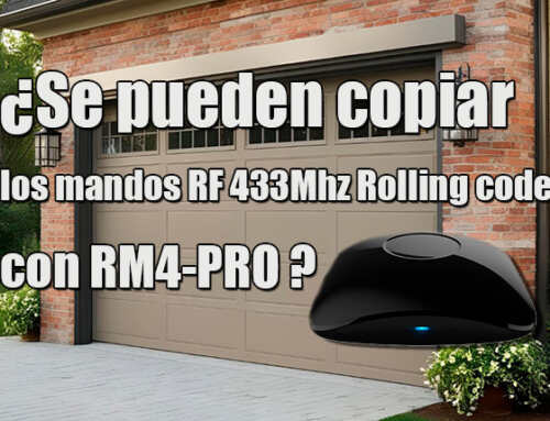 ¿Se pueden copiar los mandos RF 433Mhz Rolling code con RM4-PRO ?