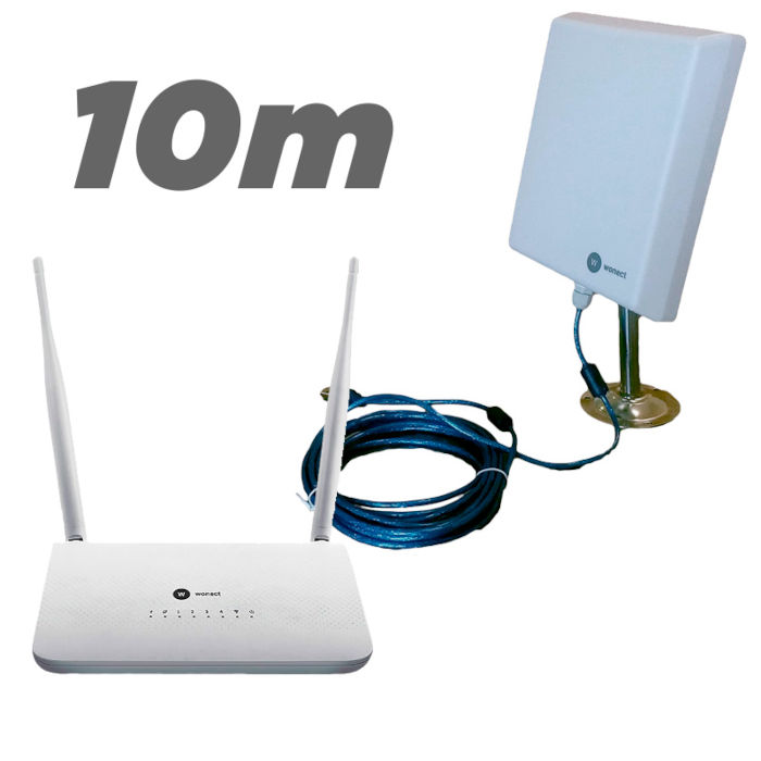 Kit Router Wonect R7 repetidor USB Antena WiFI n4000a 10 metros