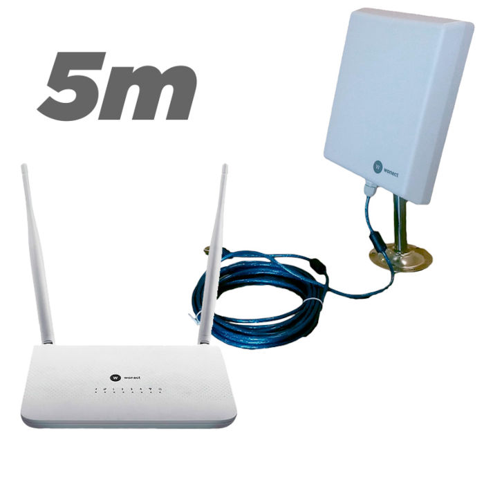 Kit Router Wonect R7 repetidor USB Antena WiFI n4000a 5 metros