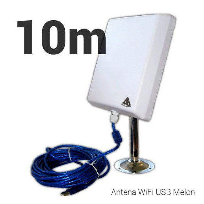 Melon N4000 Antena WiFi 10 metros USB largo alcance reacondicionada