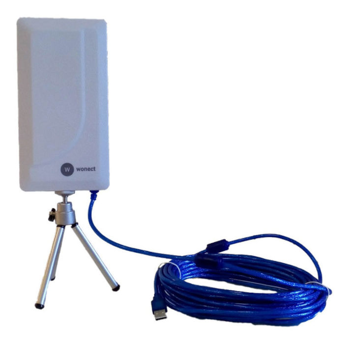Antena WiFi USB Cable 10 metros Soporte reacondicionada Wonect N89A
