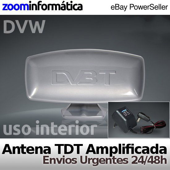 Antena TV TDT TV 80dBuV HD Amplificador Interior
