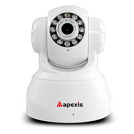 Apexis APM JP8015 WS W Camara IP WiFi Interior DDNS Motorizada Vision nocturna Blanca