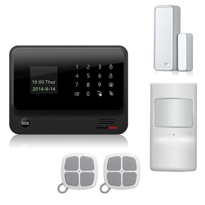 Alarma Hogar WiFi GSM AZ019 Sistema seguridad Aviso inmediato APP Domotica Negro Outlet