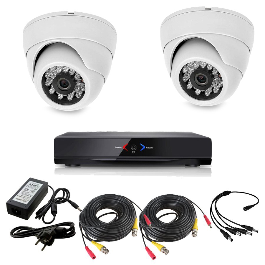 CCTV Grabador DVR AHDK023 2 Camaras interior domo HD
