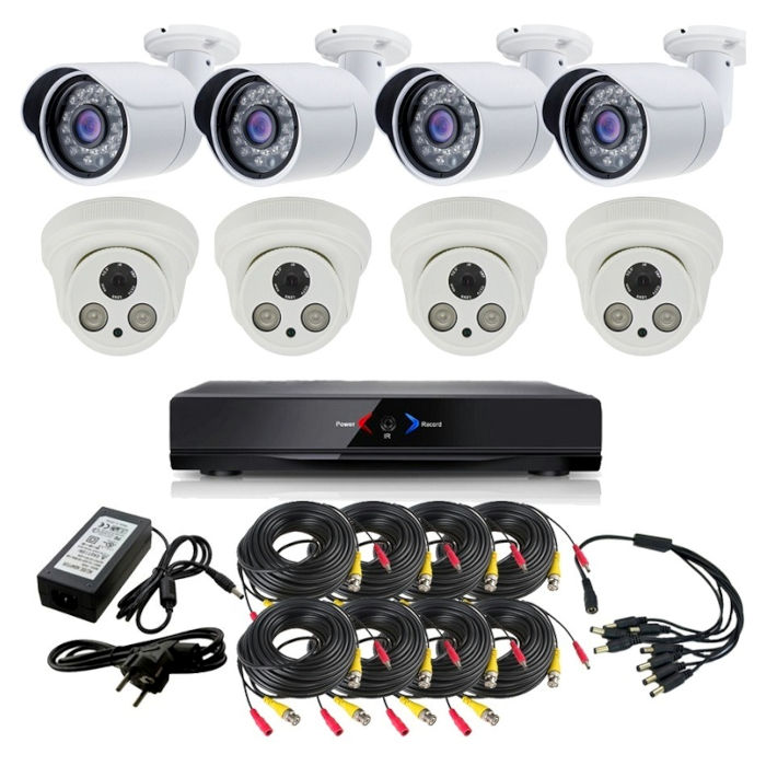 CCTV Grabador DVR AHDK016 4 Camaras interior Full HD 4 Exterior 720p