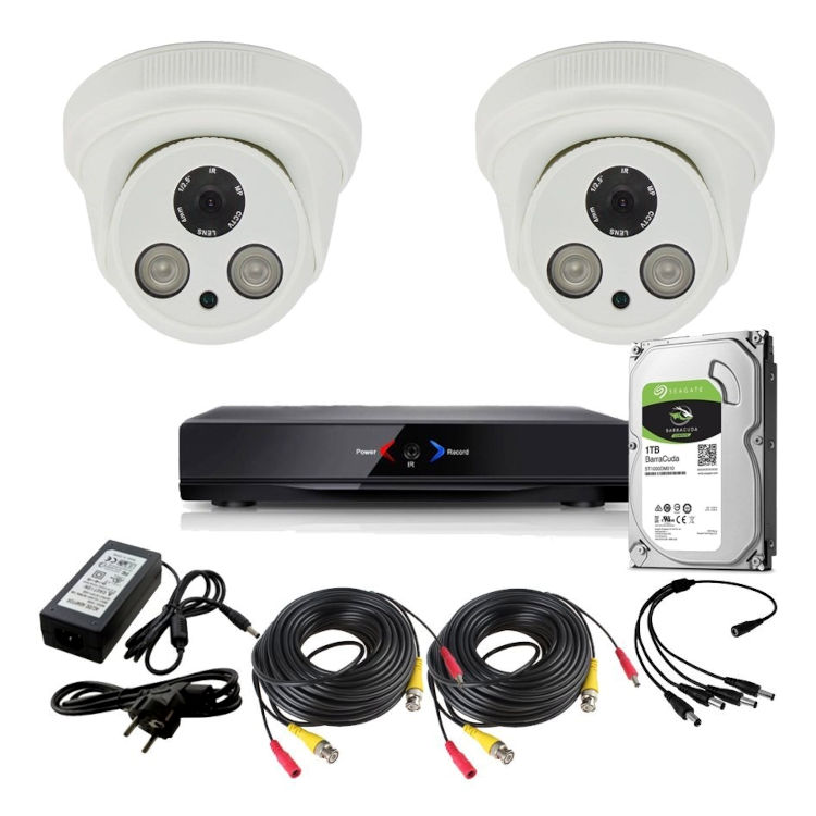 CCTV Grabador DVR AHDK033 2 Camaras Interior Full HD Disco Duro 2Tb