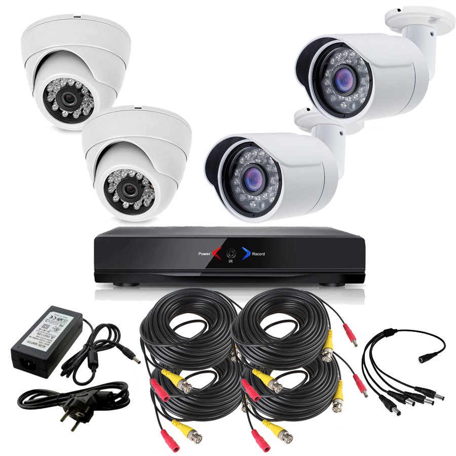 CCTV Grabador DVR AHDK007 2 Camaras exterior Camaras Interior Domo HD 720p