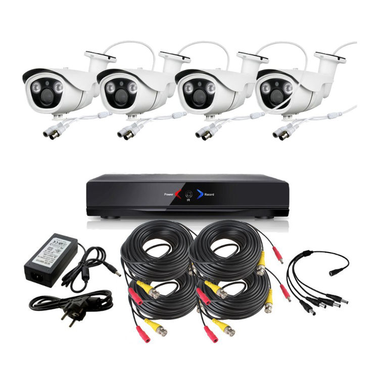 CCTV Grabador DVR AHDK037 4 Camaras Exterior Full HD 1080p