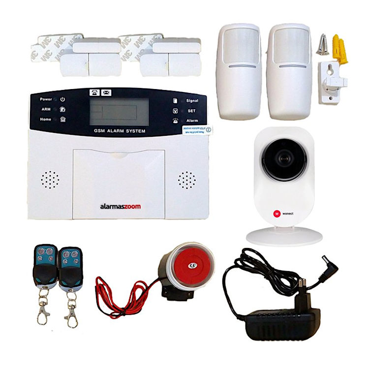 Kit Alarma para casa AZ028 GSM Con Camara de vigilancia Castellano sin cuotas para casa