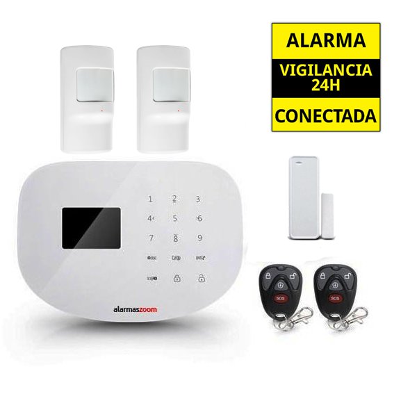 Alarma Hogar WiFi AZ020 2 Detectores de movimiento infrarrojos Sin Cuotas Aviso inmediato APP