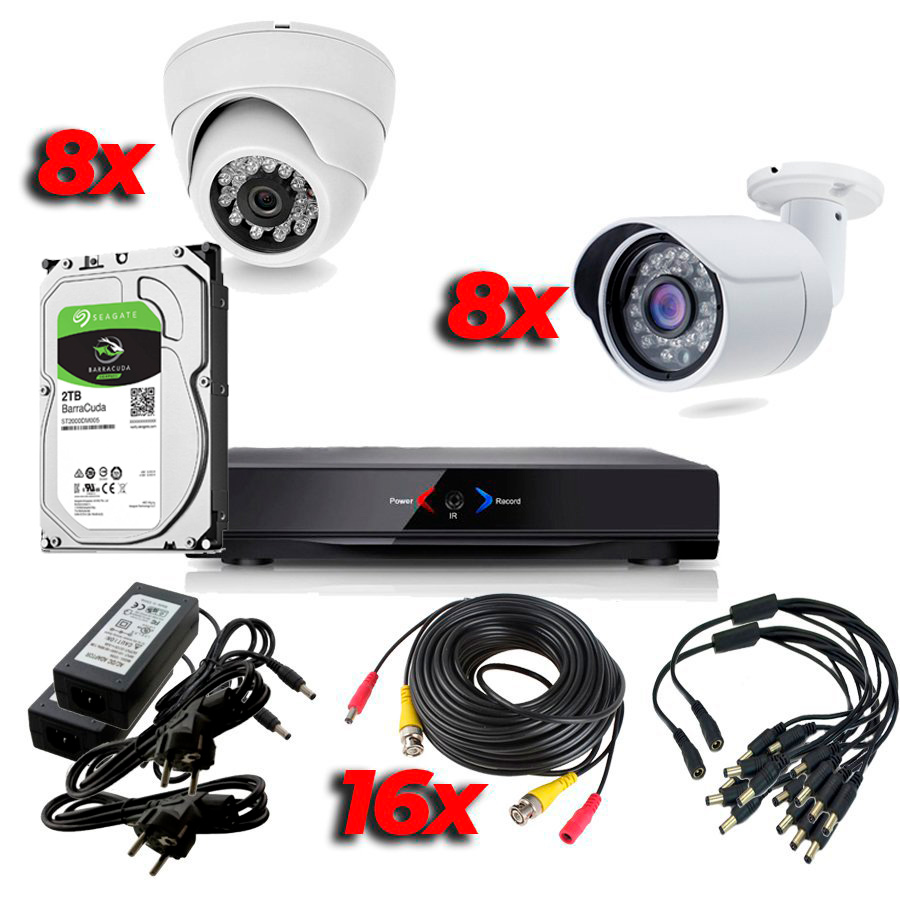 CCTV Grabador DVR AHDK057 Hasta 16 Camaras Exterior Interior HD 720p SATA 2Tb