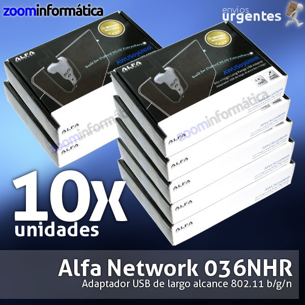 ALFA Pack 10x AWUS036NHR precio para distribuidores