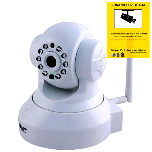 Wanscam JW0012 Camara IP Blanca WiFi P2P vigilancia desde movil Reacondicionada