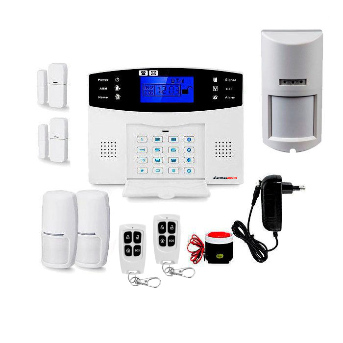 Alarma inalámbrica de seguridad para el hogar, sensor de movimiento, kit de  timbre para exteriores con 1 receptor enchufable y 2 sensores de