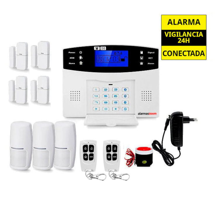 Alarma hogar para mas seguridad 4 Detectores apertura 3 Sensores movimiento AZ017 23