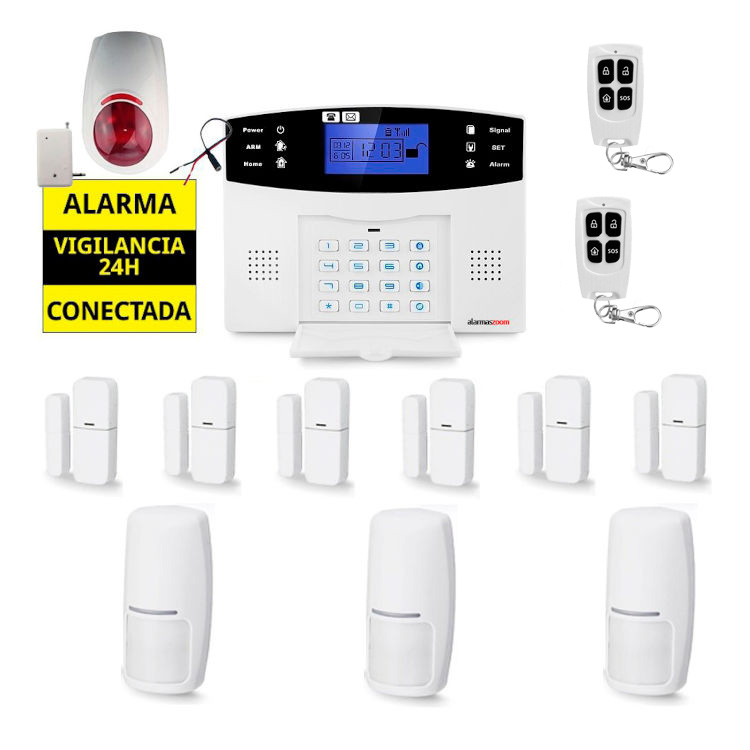 Sistema de alarma para casa Sirena inalambrica AZ017 16