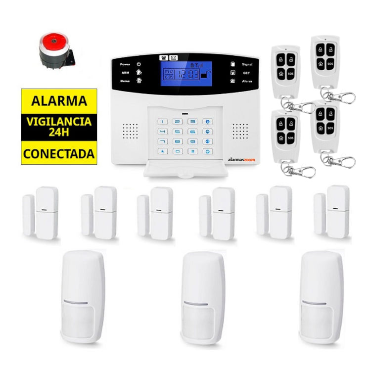Kit Alarma hogar para mas seguridad 6 Sensores apertura puertas 4 Mandos distancia AZ017 2