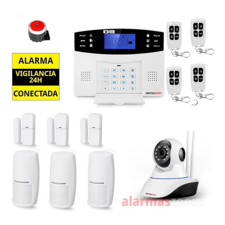 Kit Alarma hogar para mas seguridad Camara de vigilancia AZ017 3