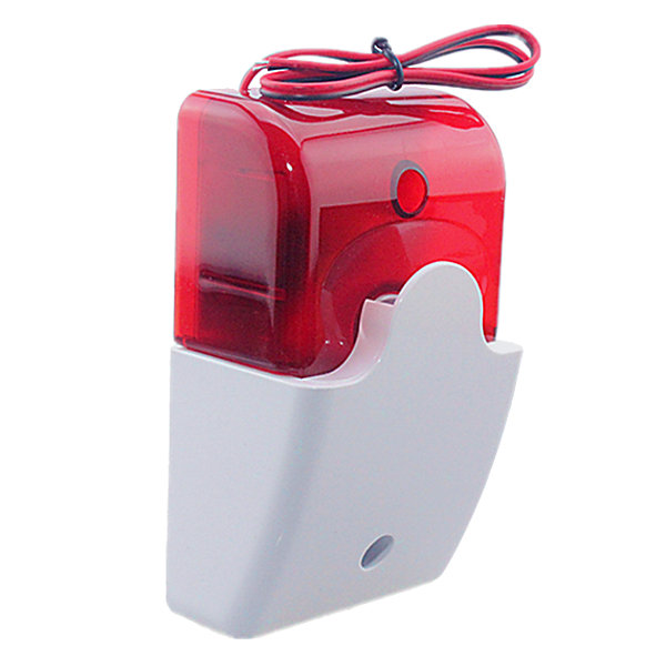Sirena alarma con cable 12vdc Color rojo Sonido Luminosa Alta potencia FS102