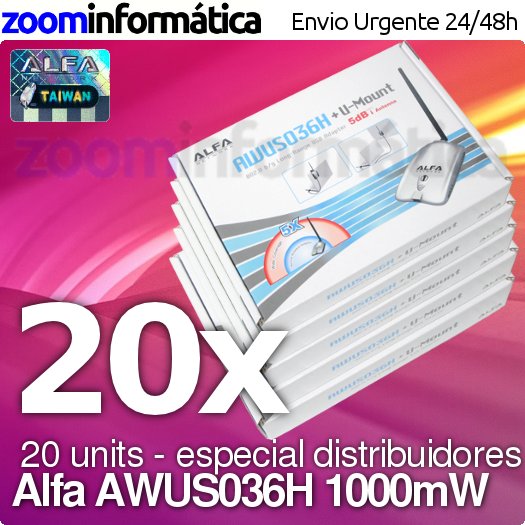 ALFA Pack 20x AWUS036H precio para instaladores