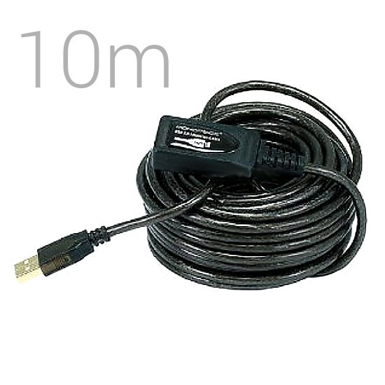 Cable alargador USB Macho Hembra 10 Metros Negro
