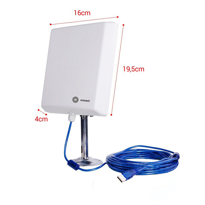 Antena WiFi Wonect W6 (2.4+5Ghz) USB Largo Alcance Cable Exterior Longitud  (R7 + 10 Metros) : : Informática