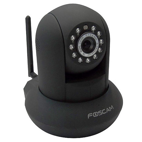 Camara IP Foscam FI8910W Color negro Motorizada y vision nocturna