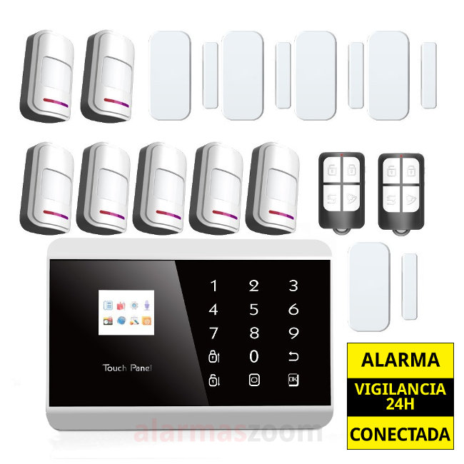 Alarma Hogar GSM Sin cuotas 7 Sensores movimiento sin cable AZ013 7