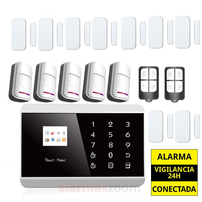 Alarma Hogar GSM Sin cuotas 7 Detectores apertura puertas sin cable AZ013 8