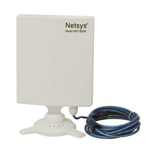 Netsys 805N Adaptador WiFi para PC Antena con cable USB 5 metros integrado