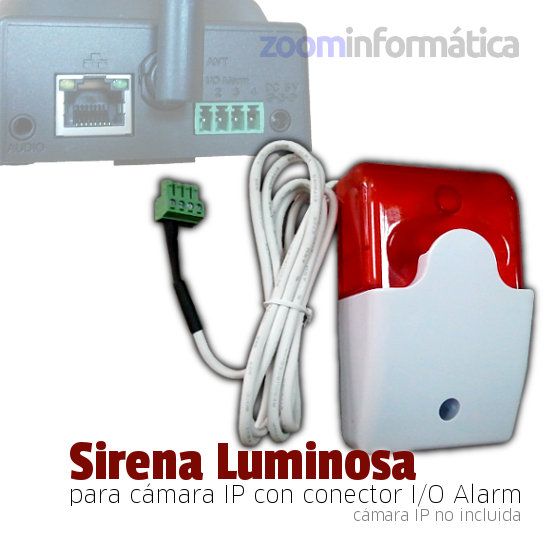 NeoCoolCam Sirena alarna conector salida camara IP