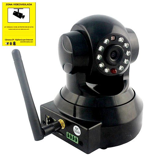Wanscam JW0012 Camara IP Negro WiFi P2P vigilancia desde movil Reacondicionada