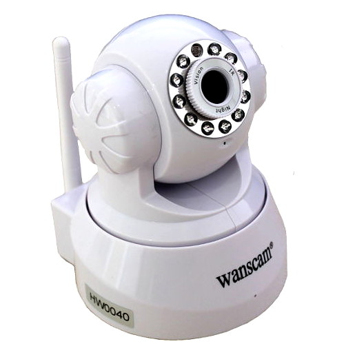 Wanscam HW0040 Camara IP WiFi interior color blanca Alta resolucion HD Con ranura memoria grabacion