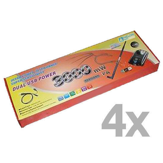Melon Pack 4x Antenas WiFi USB 3000Mw interior Con descuento